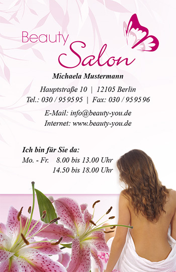 1212010115 Visitenkarte "schöne Fremde" Visitenkarte "schöne Fremde"